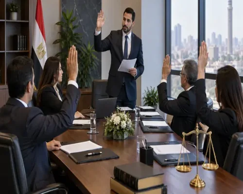 محضر جمعية عمومية غير عادية للشركات